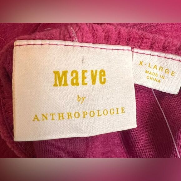 Maeve Buckle Crop Top XL Corduroy Raspberry NWT - Picture 7 of 8